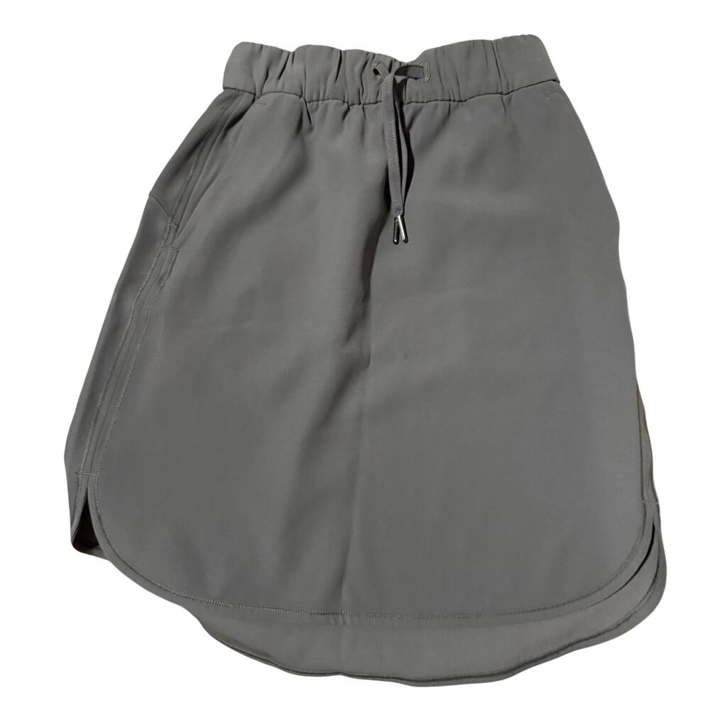 Lululemon "On the Fly" skirt dark olive green runched waist no tag sz 4